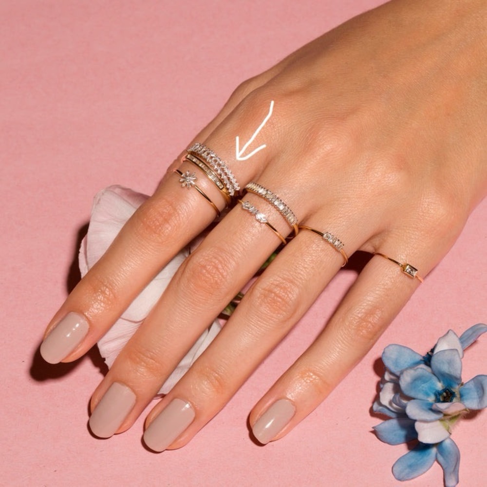 Stone and Stand Braided Diamond Baguette Band